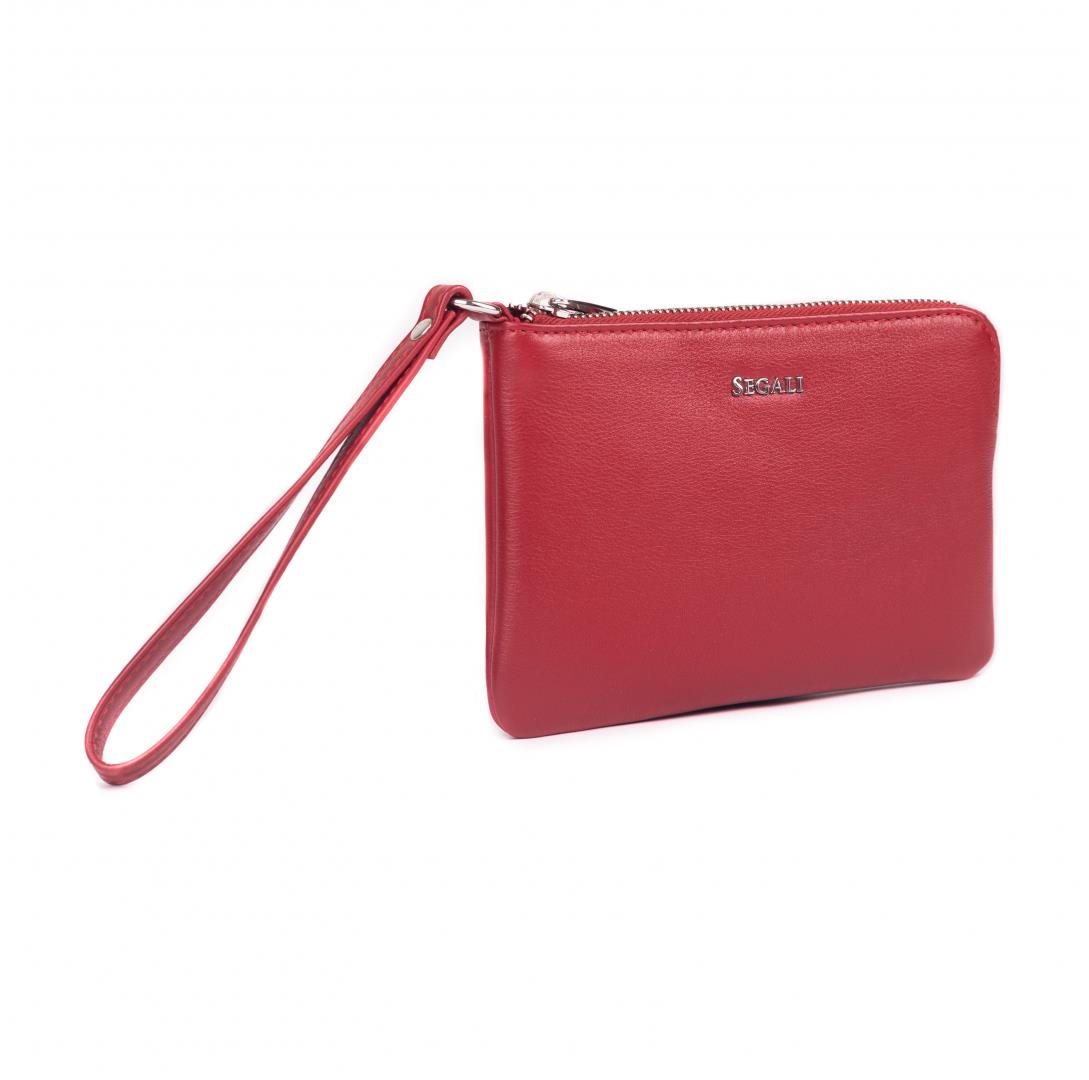 Kožená kabelka etue Segali A2 červená