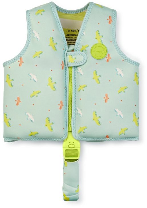 Saro Baby Plavecká neoprénová vesta s UV ochranou (3 – 6 r) Tropicool Green