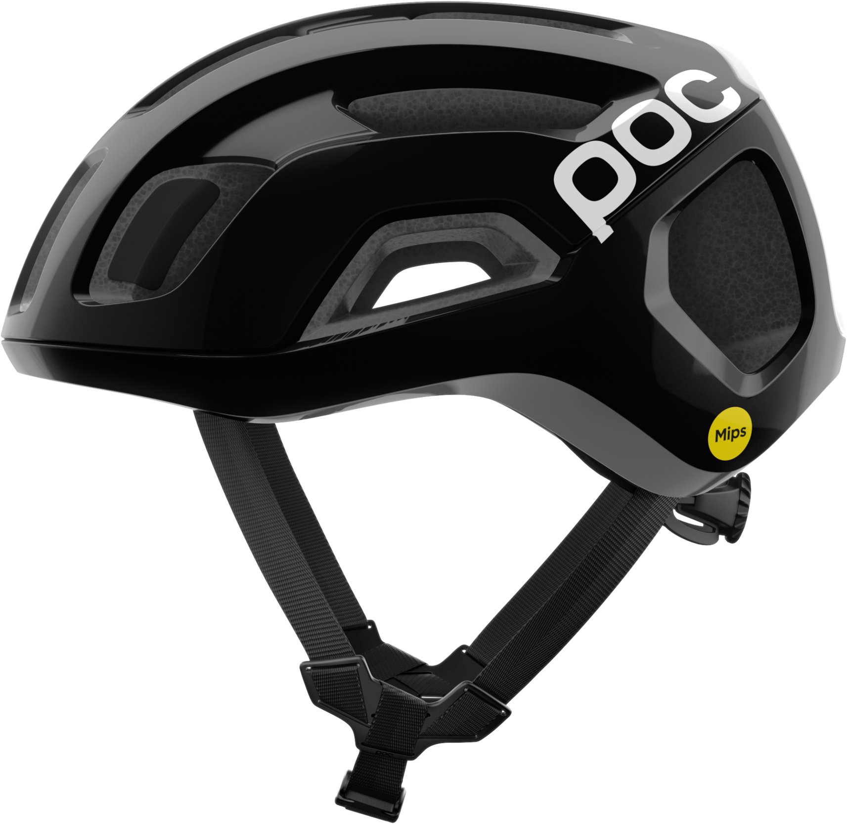 POC Ventral Air MIPS Uranium Black Matt/Hydrogen White w. Logo MED