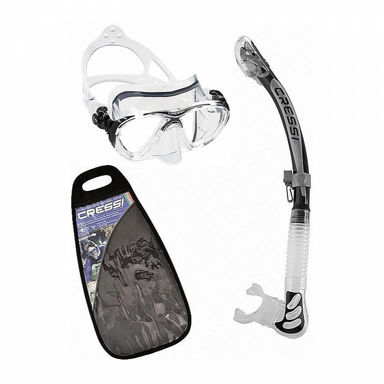 Cressi Big Eyes Evolution a Alpha Ultra Dry transparentná / čierna
