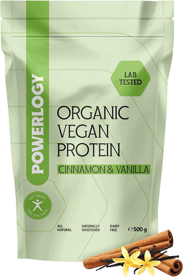 Powerlogy Organic Vegan Proteín Cinnamon and Vanilla 500 g