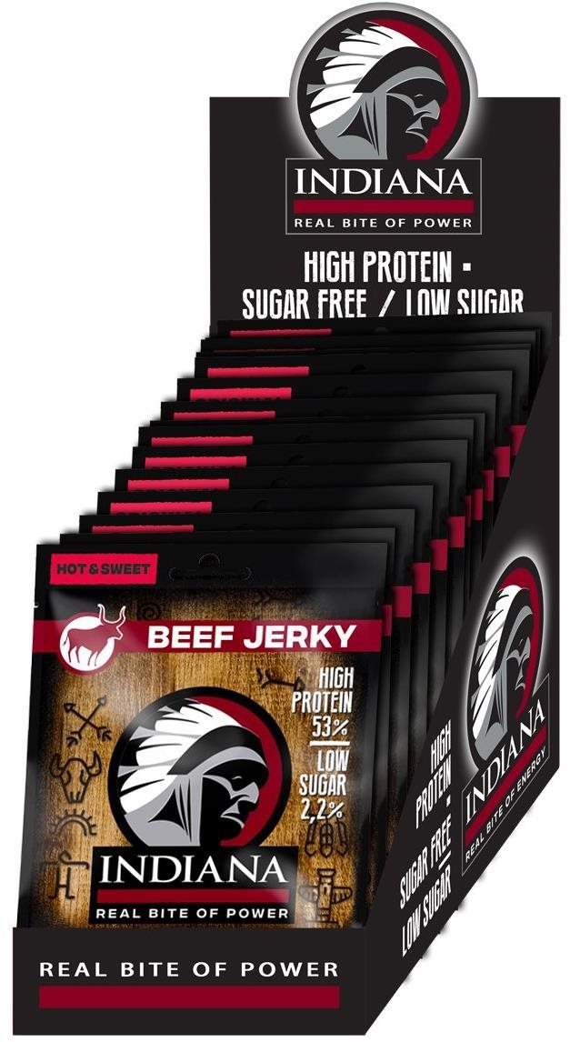 INDIANA Jerky hovädzie Hot & Sweet 15× 25 g display