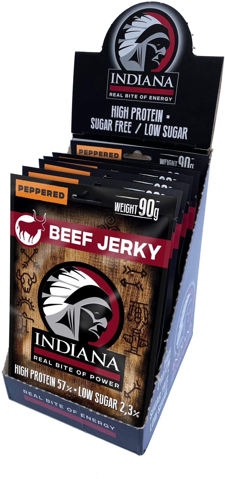Indiana hovädzie Peppered 720 g display