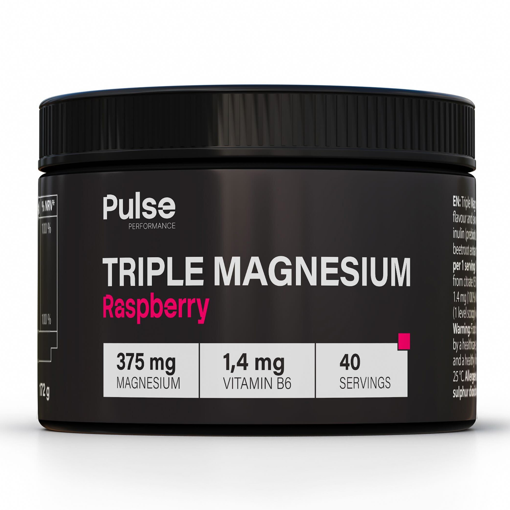 Pulse Performance Triple Magnesium 220 g, Raspberry