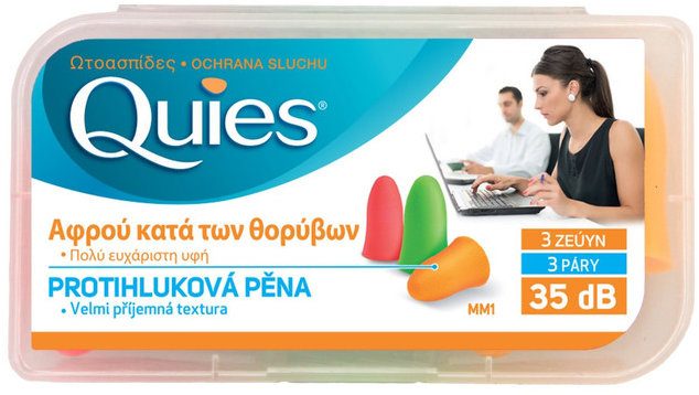 Quies Chrániče sluchu penové 3 páry