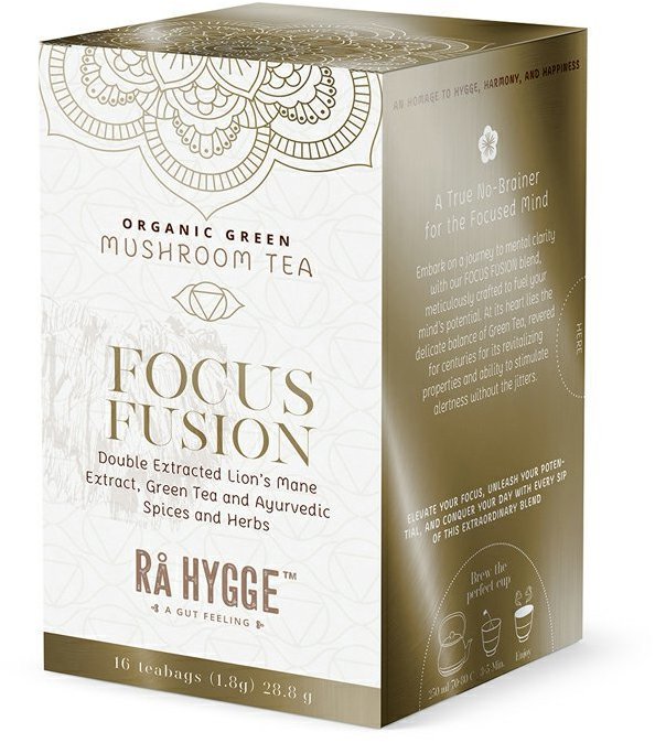 Ra Hygge BIO Focus Fusion zelený čaj s Lion´s mane 16 ks