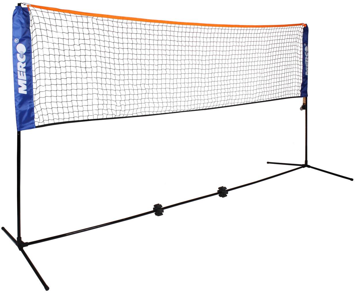 Merco bedminton/tenis súprava 3 m stojany na kurt vrátane siete