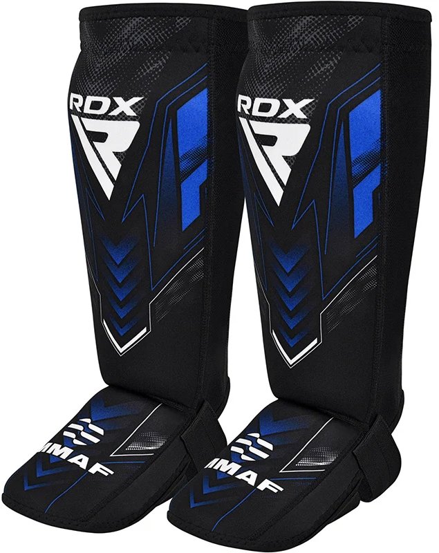 RDX Neoprenové chrániče holení a nártů, schválené IMMAF, modré S