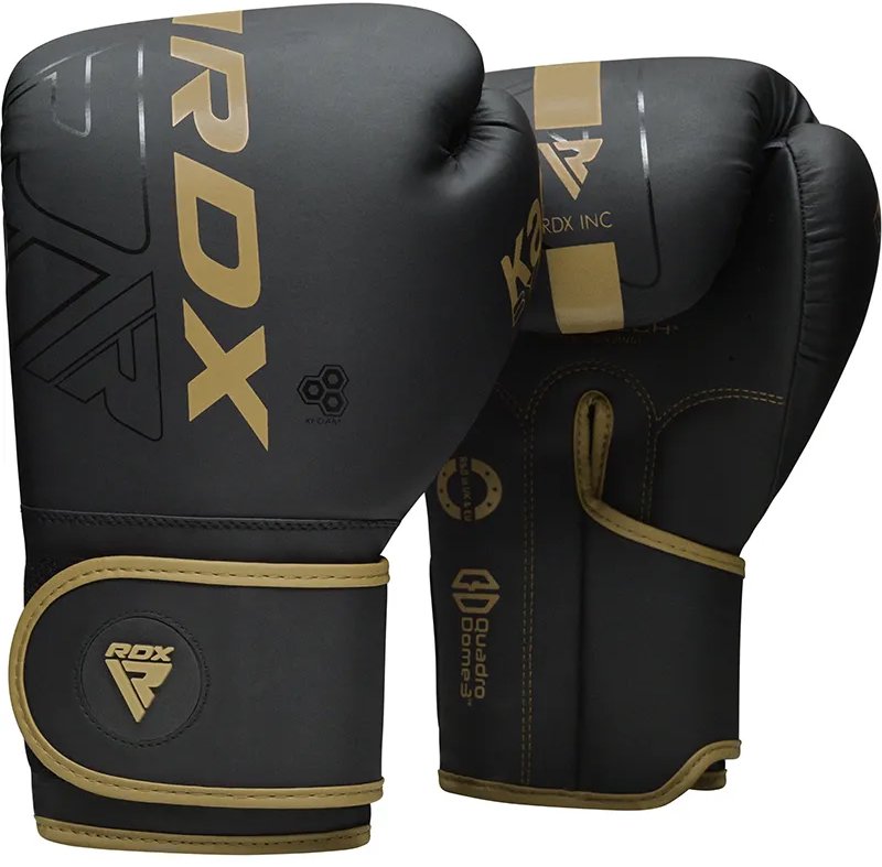 RDX F6 Kara Boxerské tréninkové rukavice 16 oz, černo zlaté