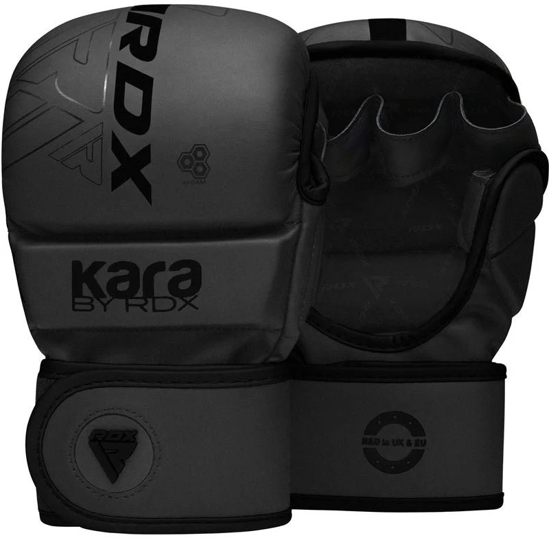 RDX grapplingové rukavice F6 Shooter, plus S/M, matné čierne