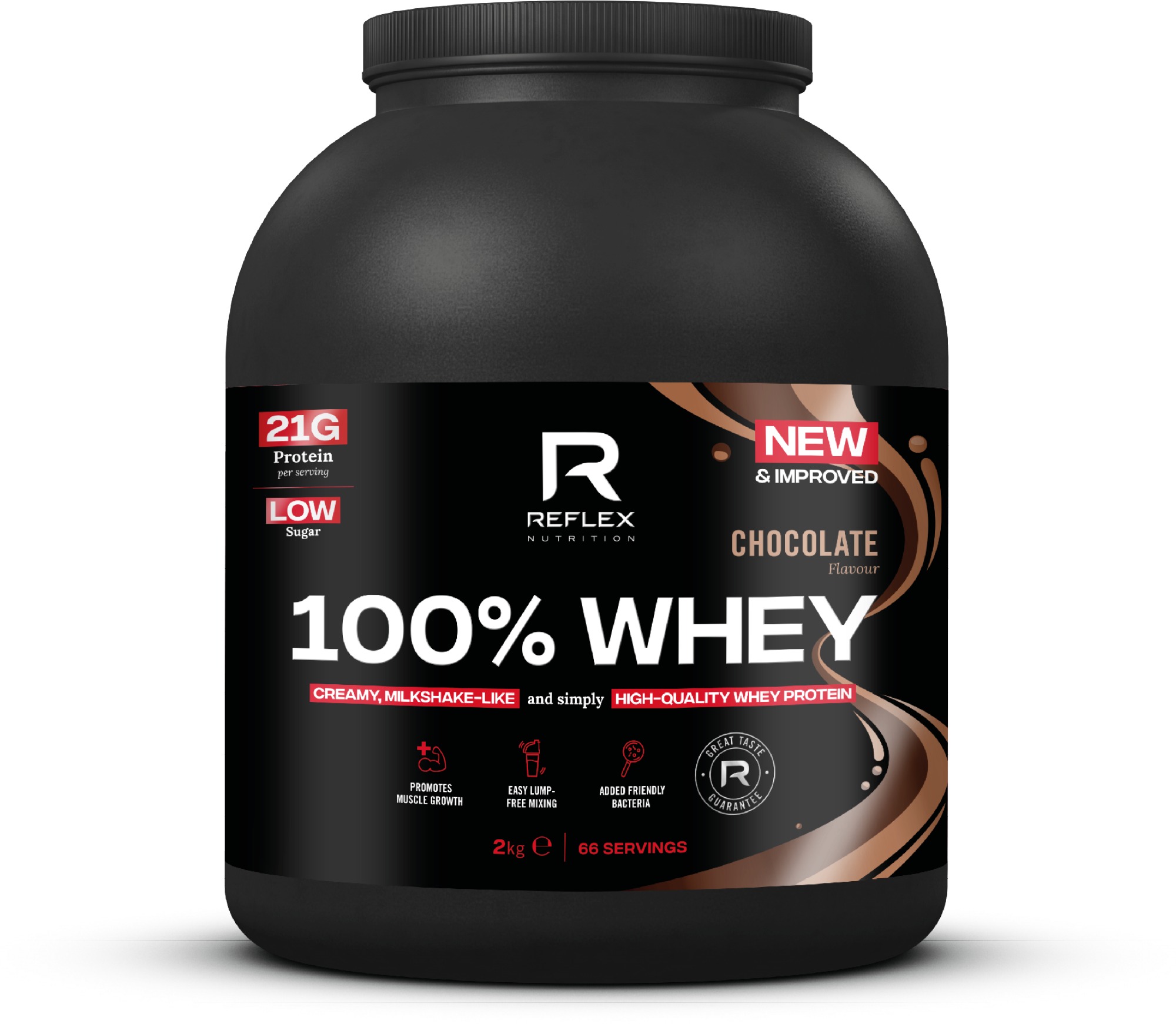 Reflex 100 % Whey Protein 2000 g, čokoláda