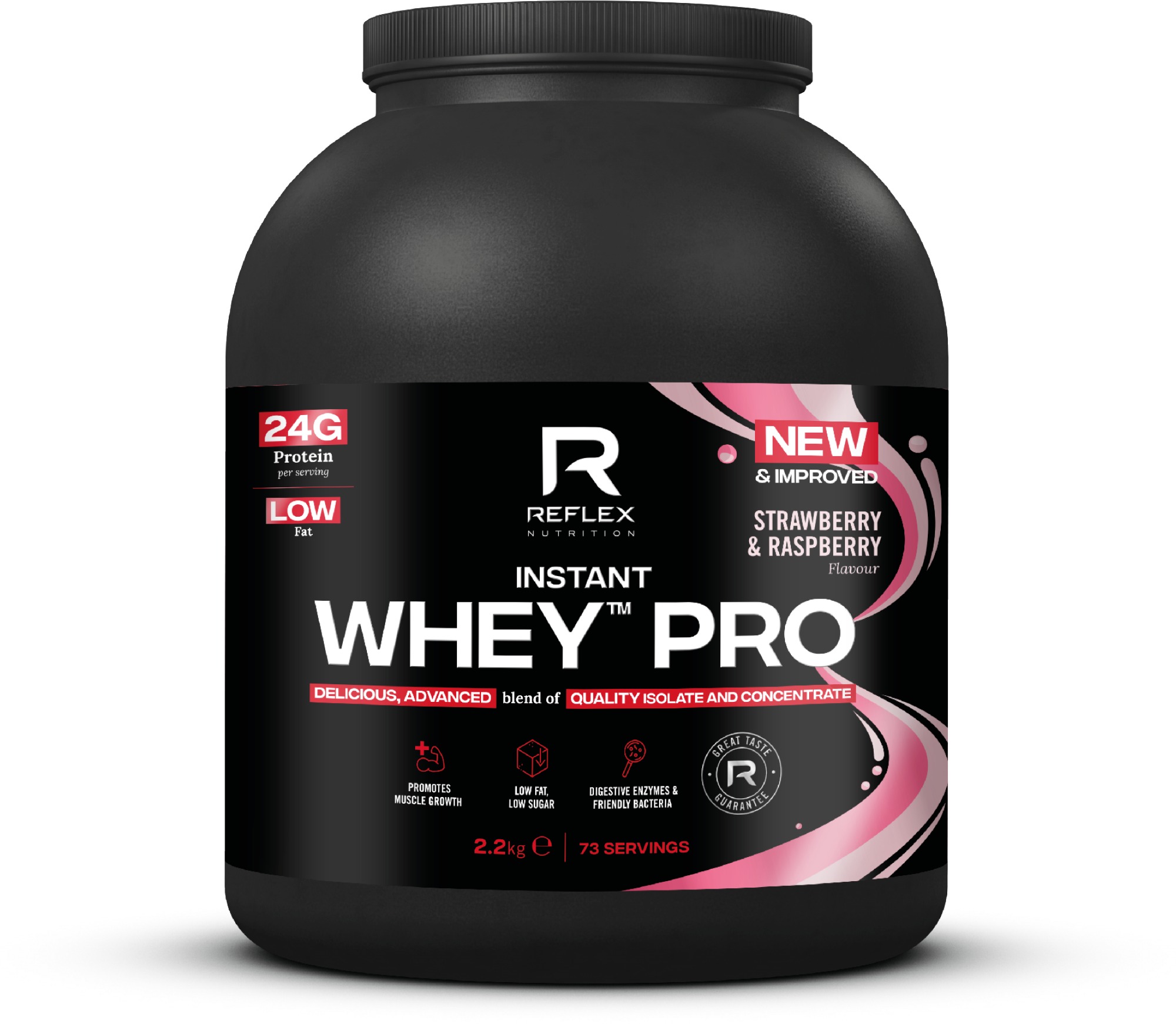 Reflex Instant Whey PRO 2200 g, jahoda a malina