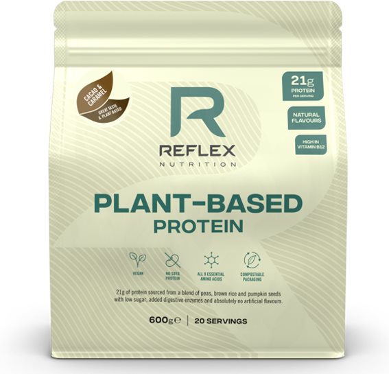 Reflex Plant Based Protein 600 g, cacao & caramel