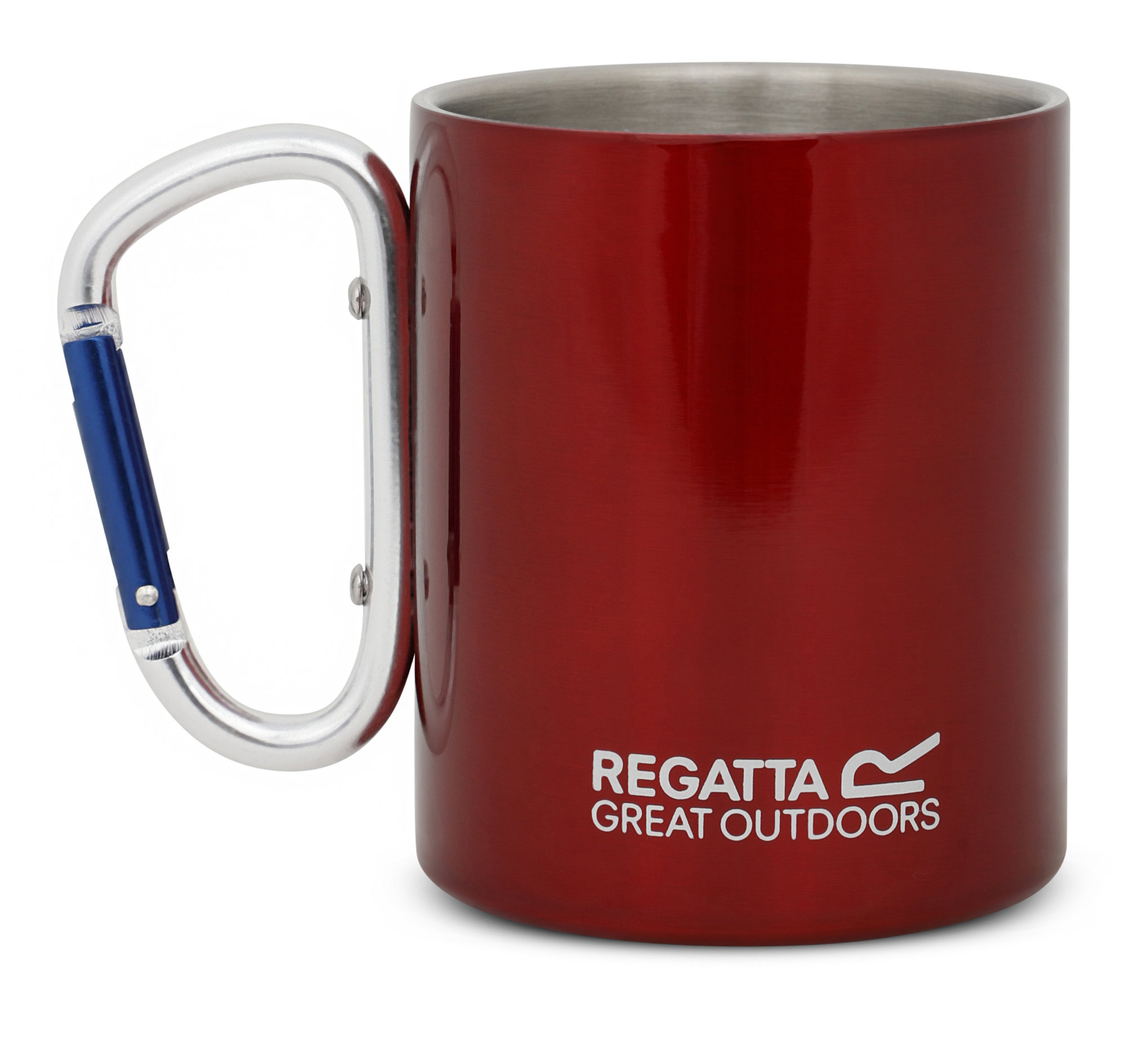 Regatta Steel Mug Karabiner red