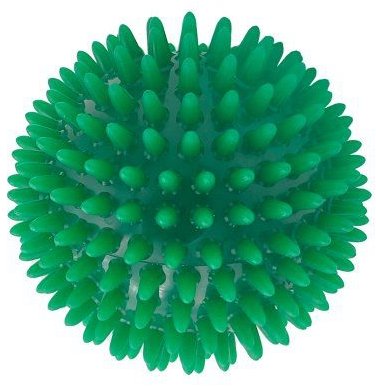 Rehabiq Masážní míček ježek, 9 cm, zelený