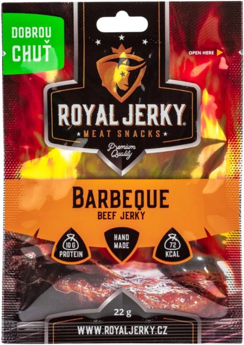 ROYAL JERKY Hovädzie sušené mäso Barbecue 22 g