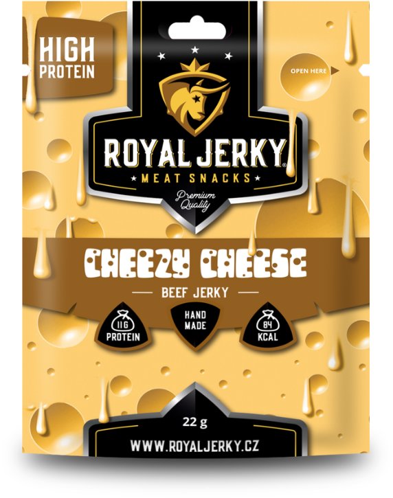 ROYAL JERKY Hovädzie sušené mäso Cheezy Cheese 22 g