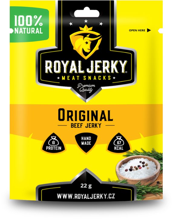 ROYAL JERKY Hovädzie sušené mäso Original 22 g