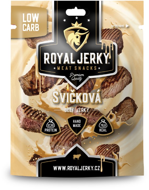 ROYAL JERKY Hovädzie sušené mäso Sviečková 22 g