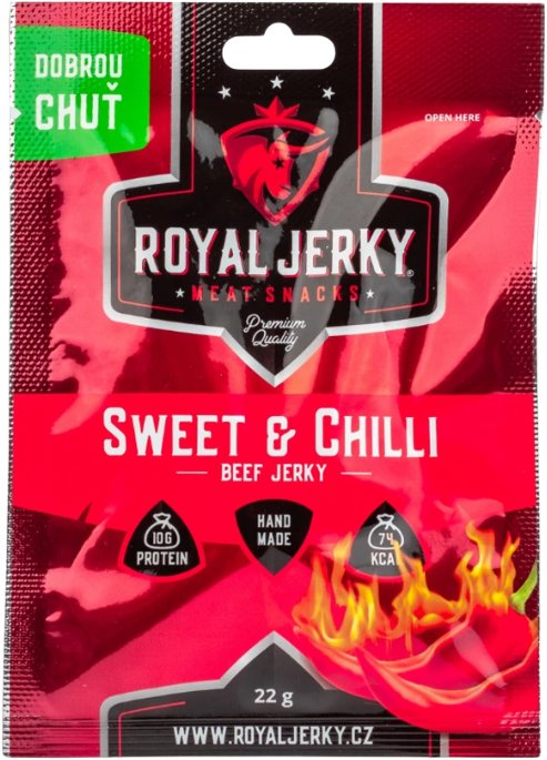 ROYAL JERKY Hovädzie sušené mäso Sweet & Chilli 22 g