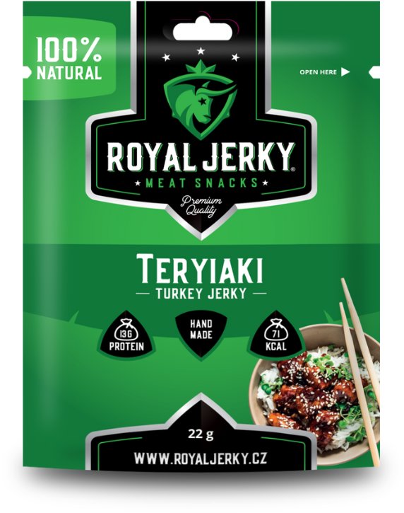 ROYAL JERKY Morčacie sušené mäso Teriyaki 22 g