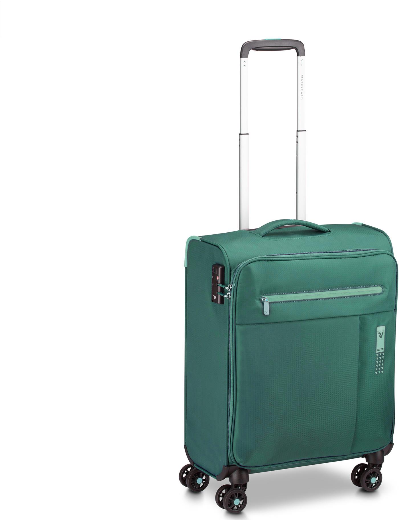 Roncato LITE SOFT S, zelený, 55 × 40 × 20 cm, 4 kolieska