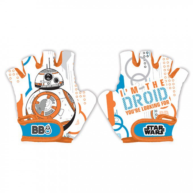 Disney Detské cyklistické rukavice na bicykel Star wars BB-8