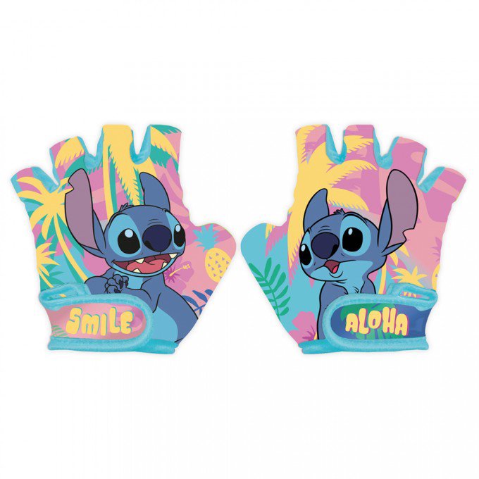 DISNEY Detské cyklistické rukavice Stitch