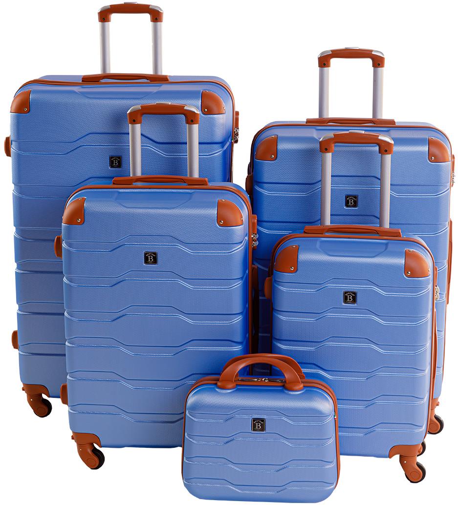 BERTOO cestovný kufor Firenze – modrá sada 5 v 1