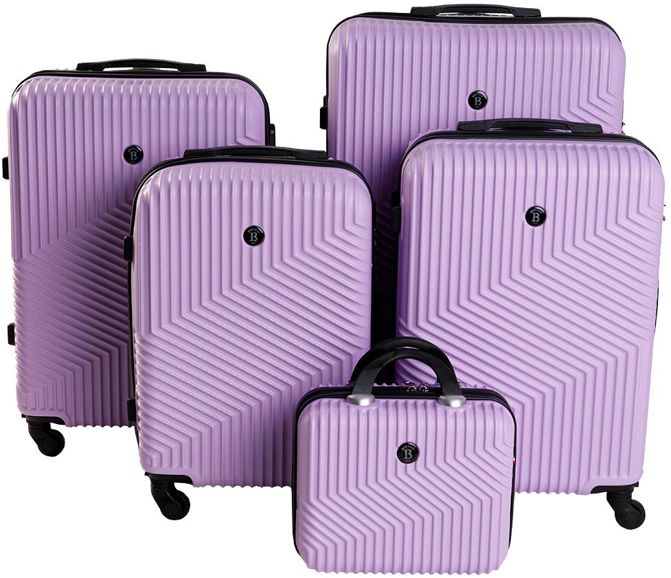BERTOO cestovný kufor Milano – svetlofialová sada 5 v 1