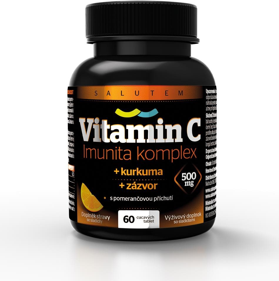 Salutem Vitamín C 500 mg Imunita kurkuma + zázvor 60 tabliet