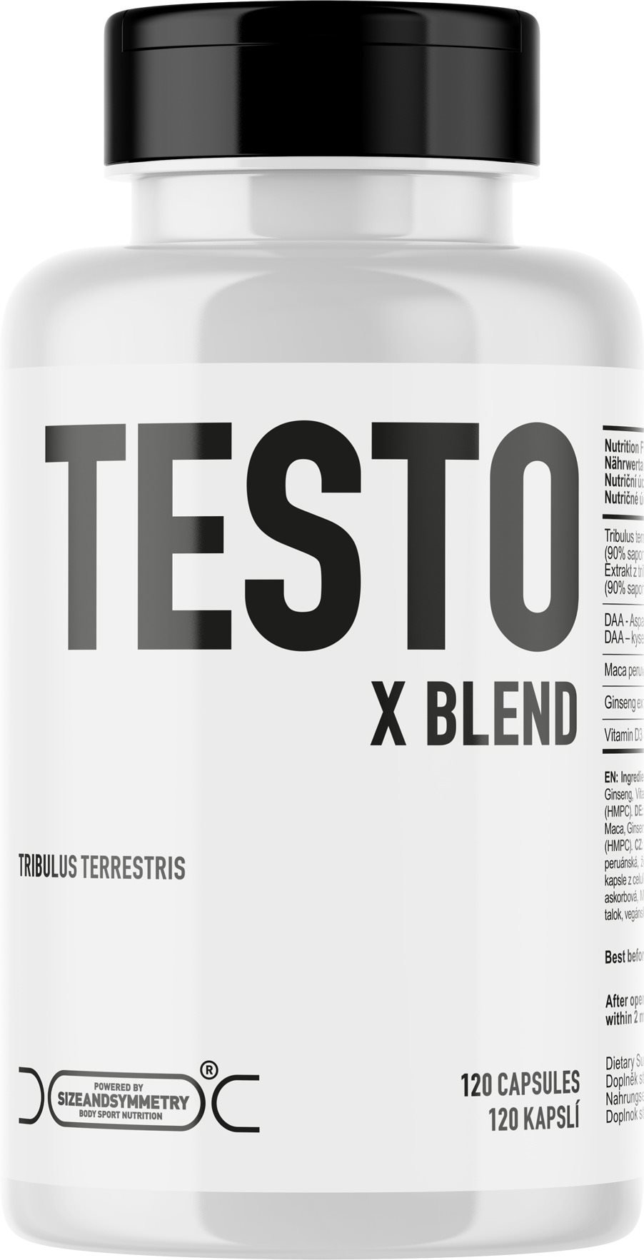 Sizeandsymmetry TESTO X-BLEND, 120 kapsúl