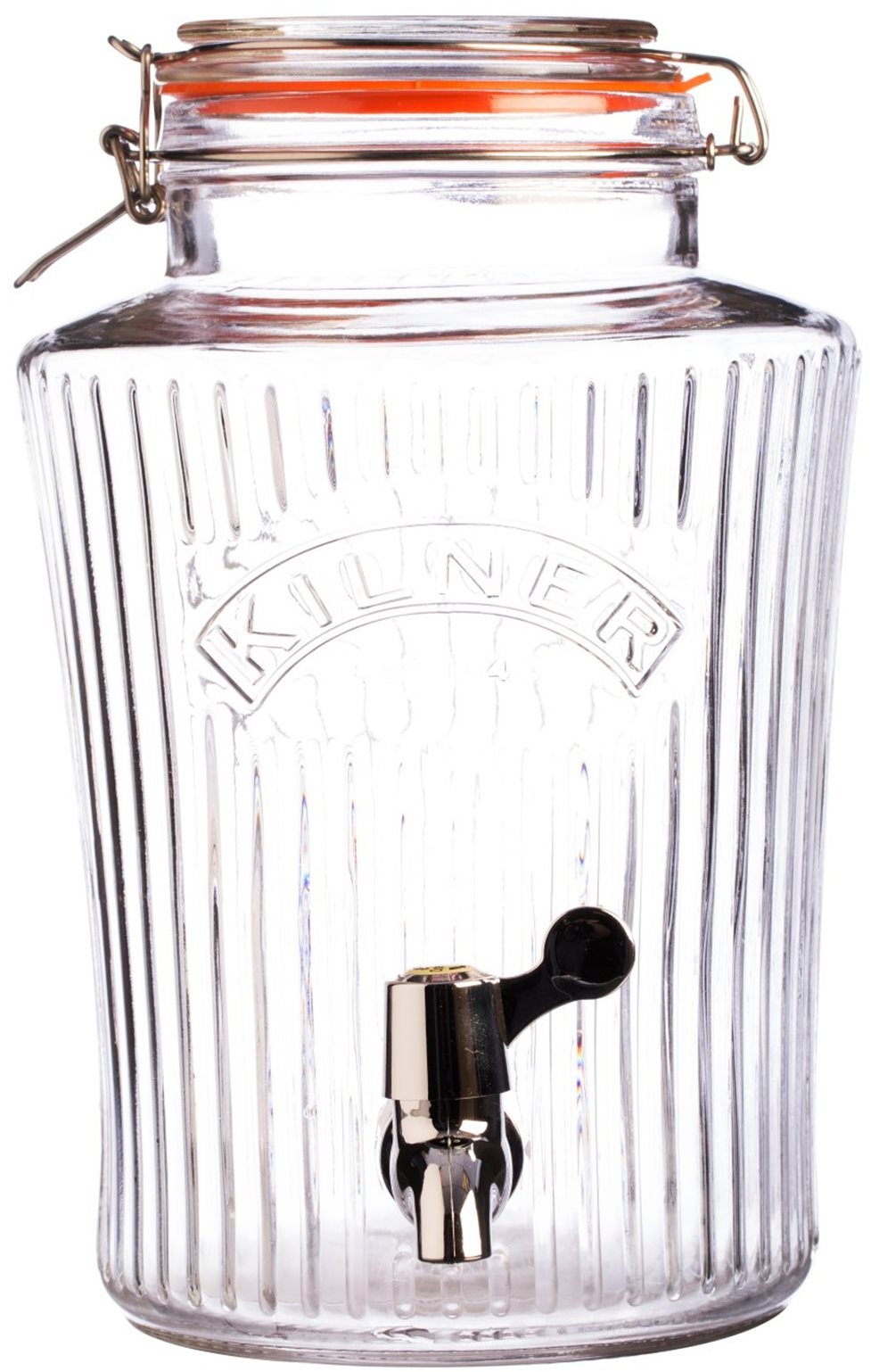 Kilner Sklenený nápojový automat s kohútikom 5 l fazetový dizajn