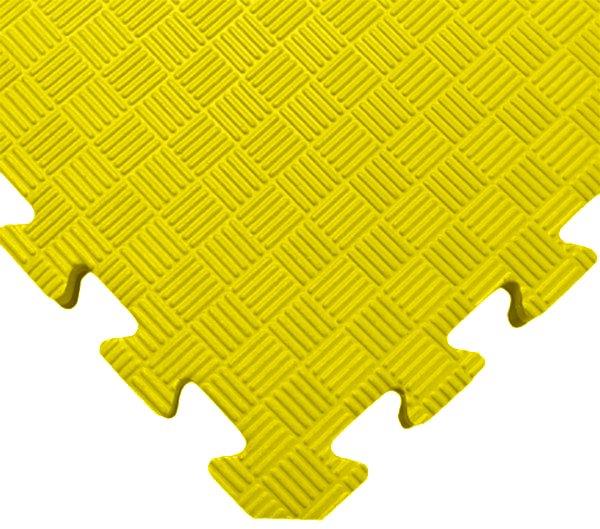 SEDCO Jednofarebná podložka fitness 100 × 100 × 1,3 cm žltá