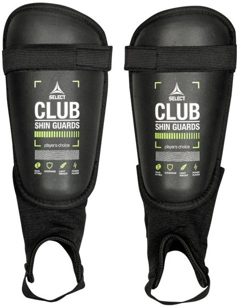 Select Shin Guard Club čierno-zelené, veľ. L