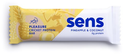 SENS Pleasure Protein tyčinka so svrčkovou múkou, 40 g, ananás & kokos