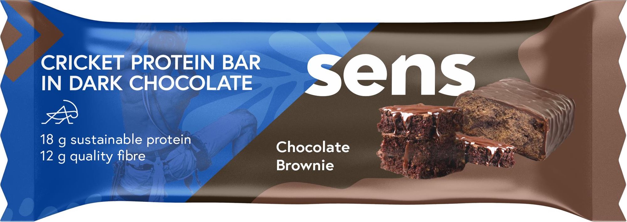 SENS Svrčková Proteínovka v tmavej čokoláde 60 g, čokoládové brownie