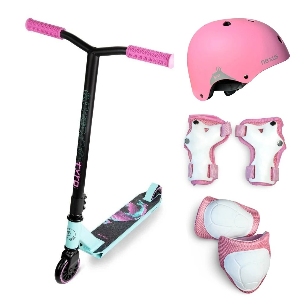 Výhodná freestyle sada s chráničmi MOVINO TYRO MINT-PINK