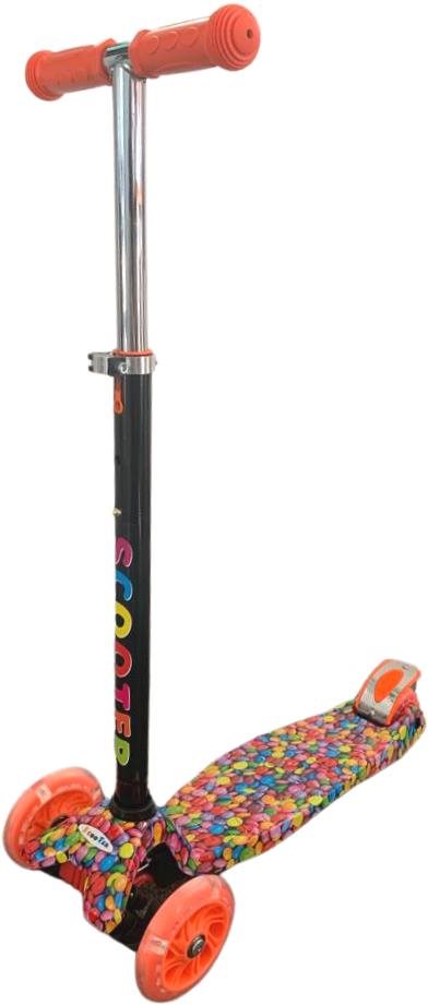 Kolobežka trojkolesová MAXI SCOOTER so svietiacimi kolieskami, BONBON