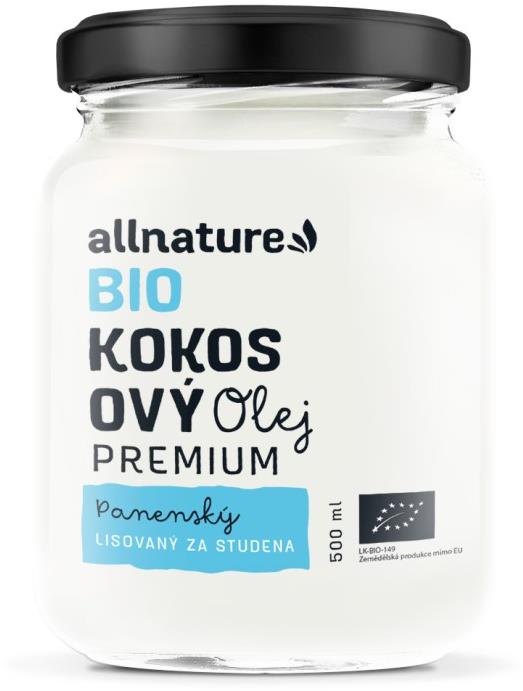 Allnature Kokosový olej BIO 500 ml
