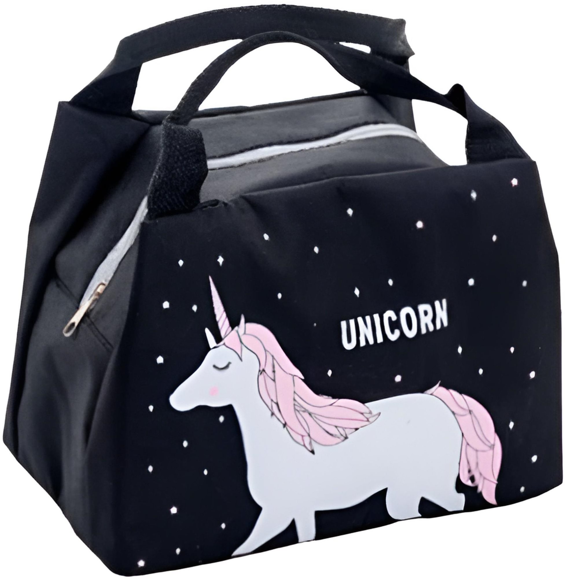 KIK KX5631 Detská termotaška na desiatu Unicorn čierna