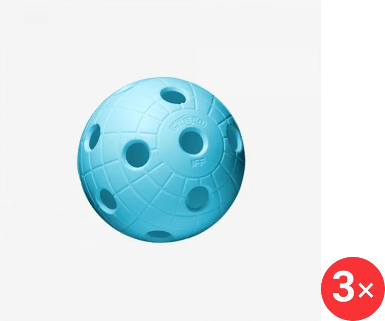 Unihoc Ball Crater blue 3 ks