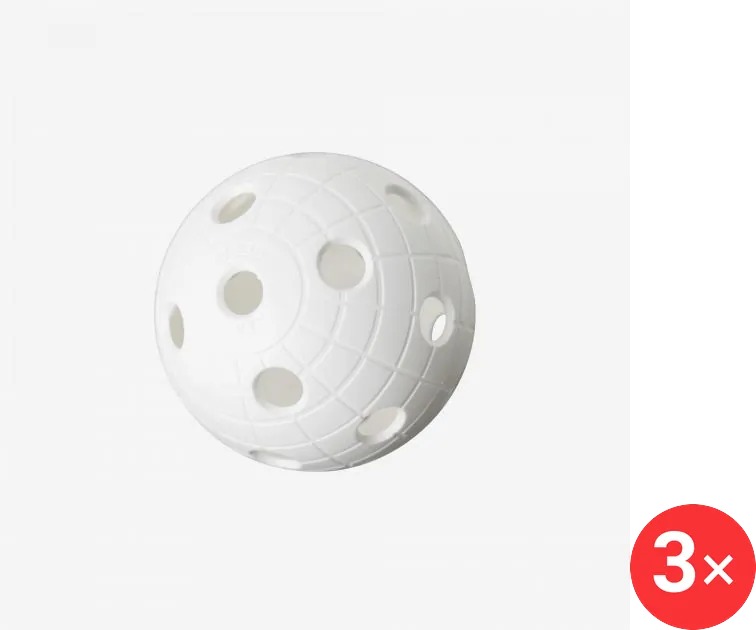 Unihoc Ball Crater white 3 ks