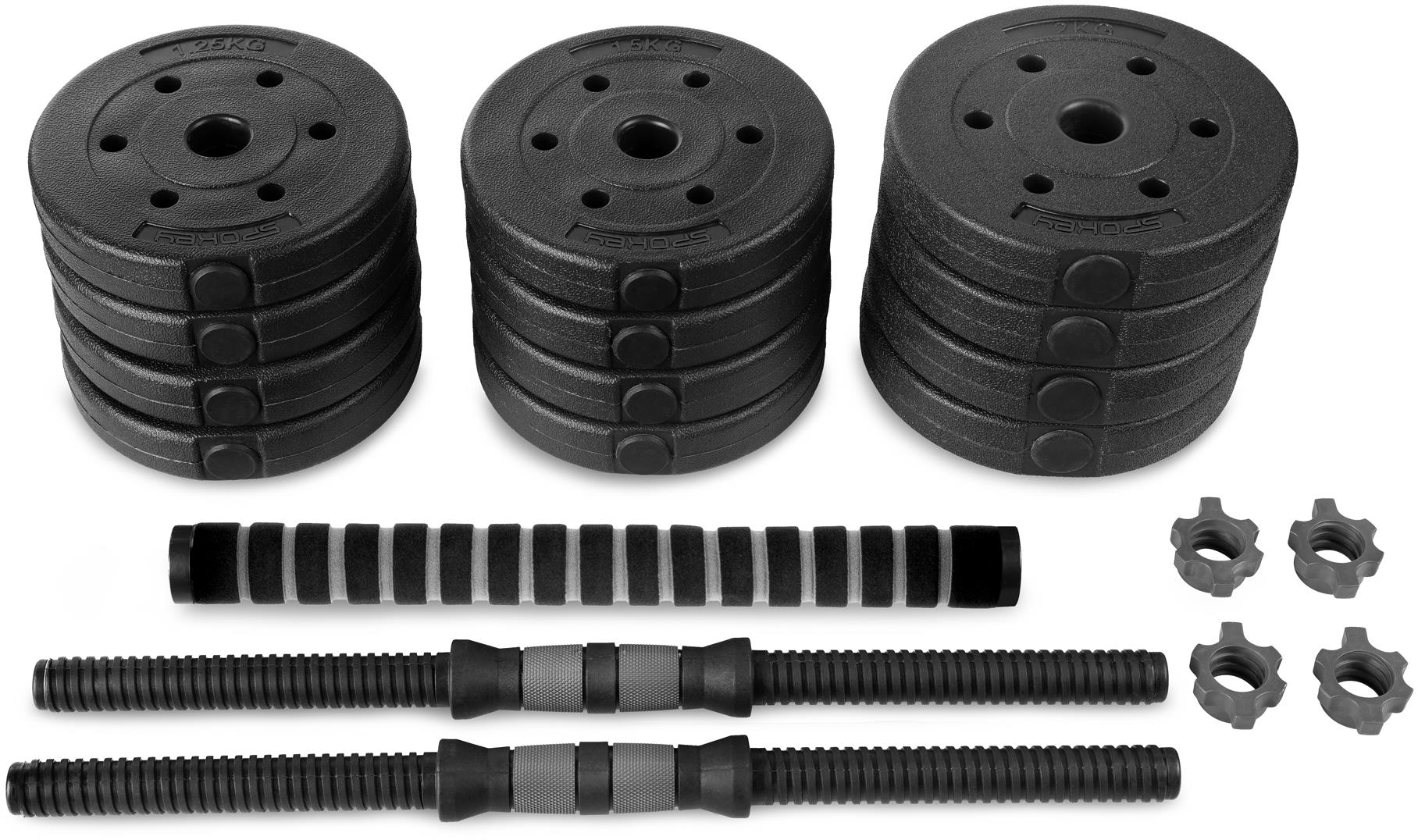 Spokey Pondus 20 Multifunkčná nakladacia sada činiek, 20 kg