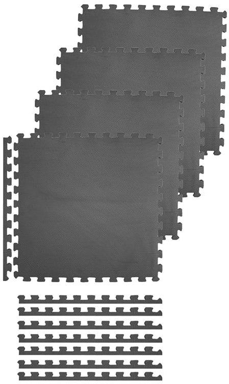 Spokey Scrab Ochranná puzzle podložka, 61 × 61 × 1 cm, sivá