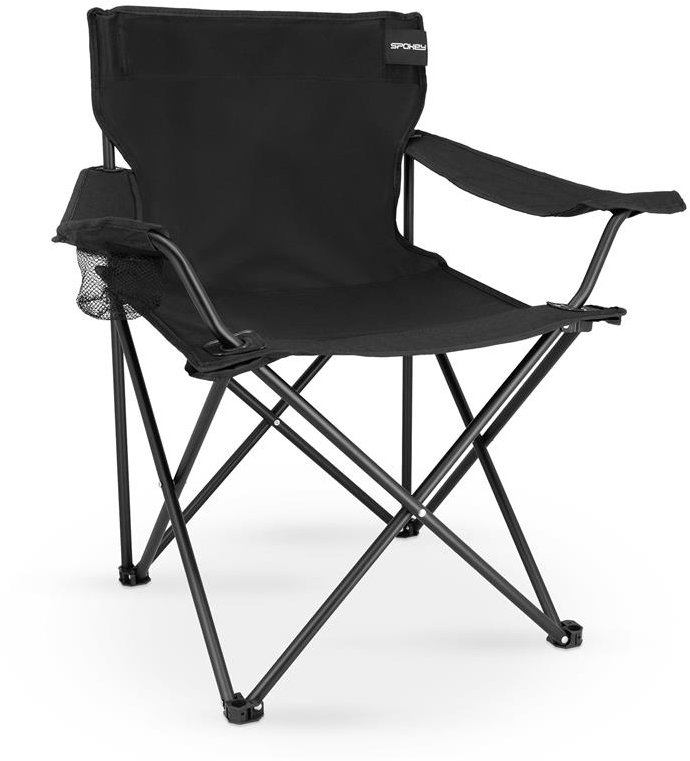 Spokey Angler Kempingová skladacia stolička, čierna