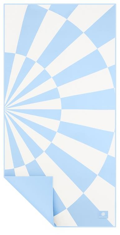 Spokey Sunny Rýchloschnúca cestovná osuška, 80 × 160 cm, modrá geometria