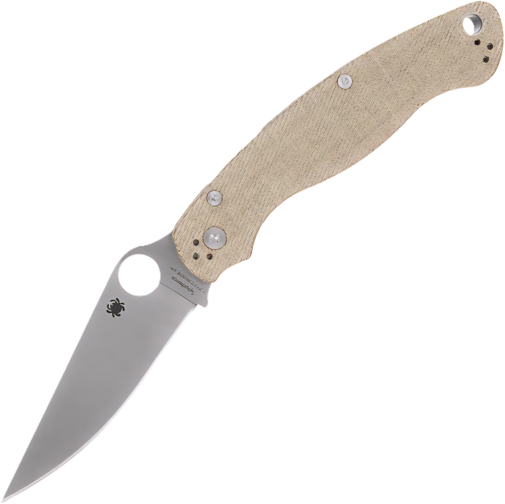 Spyderco Military 2 Brown Canvas Micarta, Satin Cru-Wear od Sala a Erica Glesserových