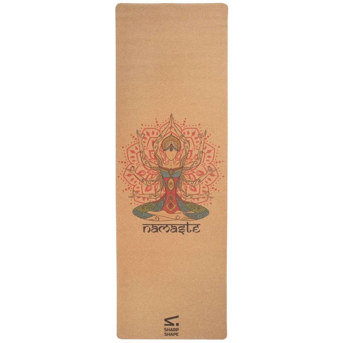 Sharp Shape Cork travel yoga mat Namaste