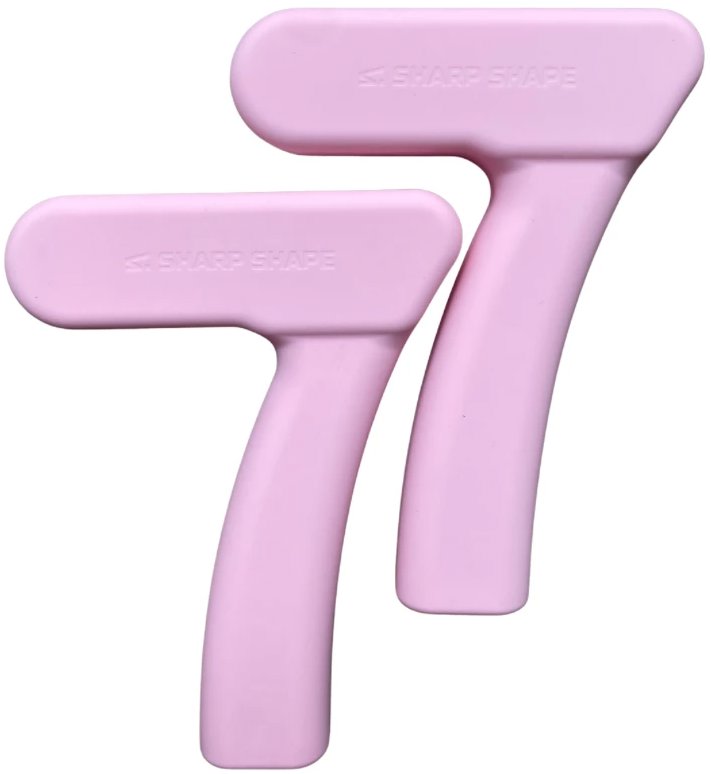 Sharp Shape Silikónové činky „7“ 2× 1 kg ružové